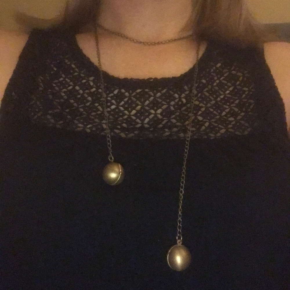 Unique wrap around necklace with locket details